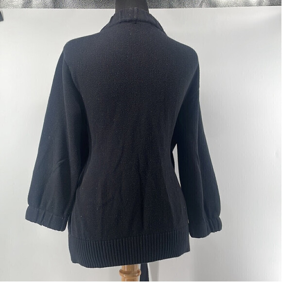 Vince tie front cardigan sweater cashmere cotton blend luxury minimalist sz sm - Picture 11 of 12